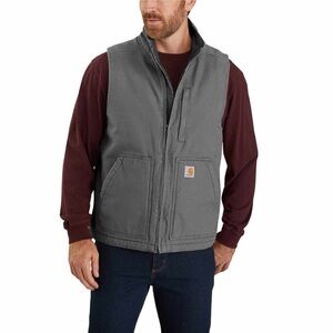 Carhartt Vest - Gravel Washed Duck Sherpa-Lined Mockneck - XXL